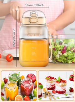 Kawu Portable Juicer Blender Bottle, 33.8oz/1000ml Personal Size Blender for Fruits, Smoothies, Shakes, Rechargeable USB-C,Lid Straw&Strap， Mini Blender Protein Shaker Bottle for Outdoor Camping Travel Gym  - Image 5