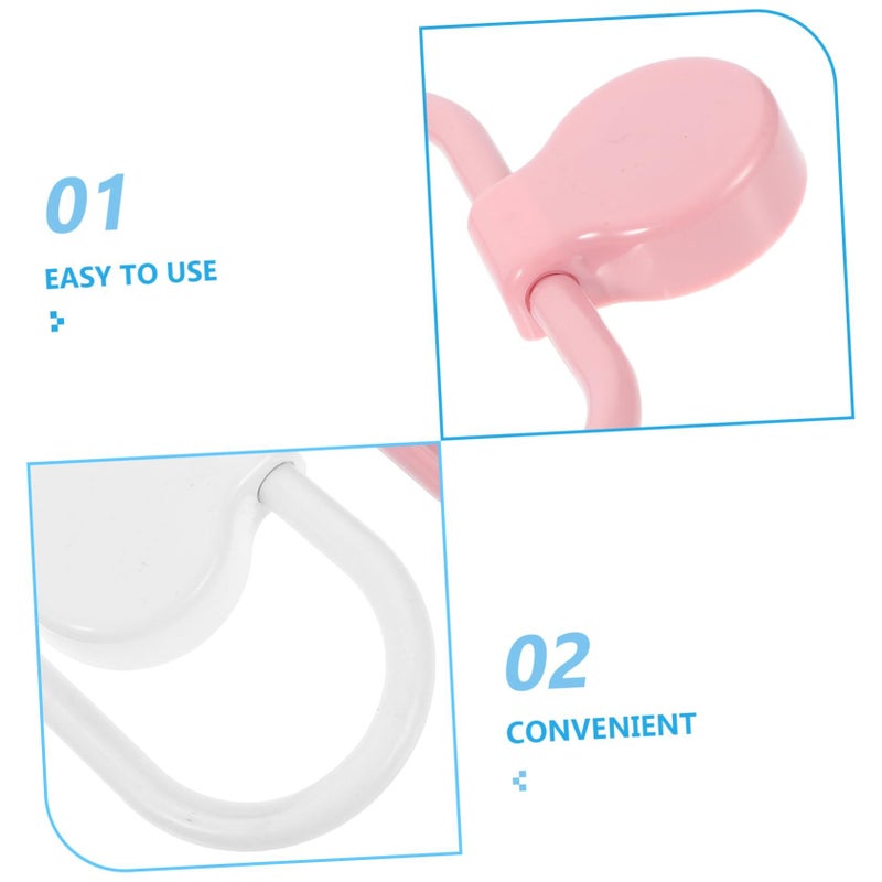 2 Pack Adhesive Plastic Towel Holders For Bathroom Space Saving Design Easy Installation Stylish Colors Home Decor - Image 4