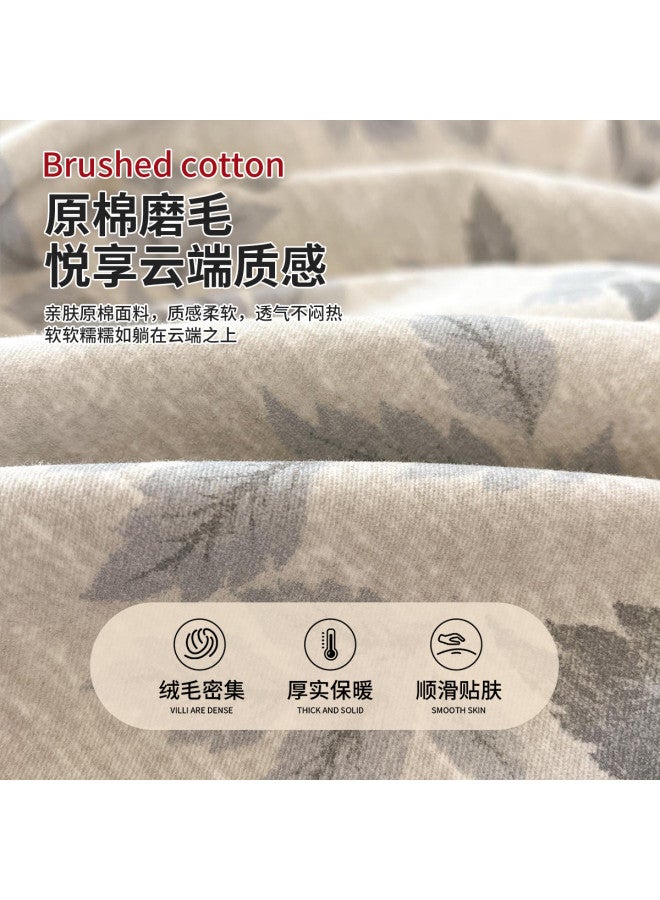 Red Bean Brushed Bedding Set 2025 New Autumn Winter Thickened Warm Quilt Cover Bed Sheet Fitted Sheet Bedding - Image 3