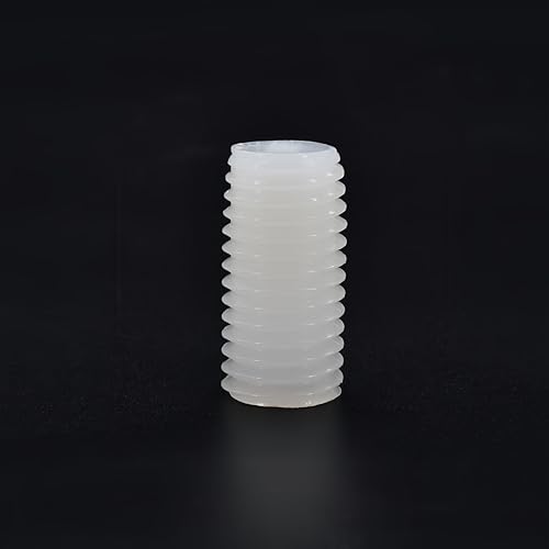 NACX M4 x 10mm Slotted Head Set Screws, Plastic Headless Grub Screws White Nylon, Metric, 150Pcs - Image 3