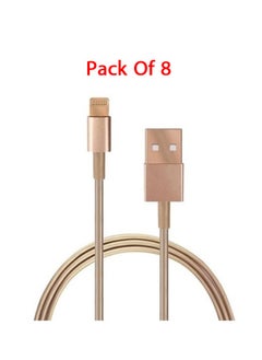 ماتريكس مجموعه من 8 كيبل شاحن ذهبى للايفون 1متر  - Image 1