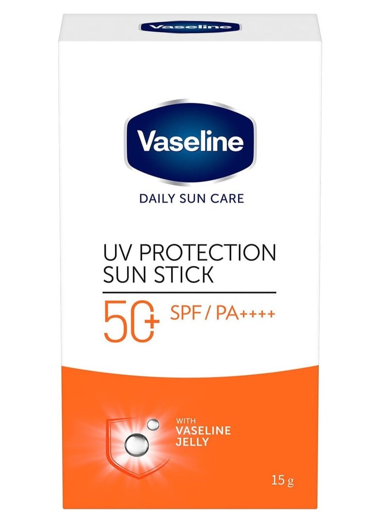 Vaseline UV Protection Sun Stick With SPF 50|Non-Sticky & Matte Finish Formula Brightens & Moisturizes Skin| 15 gm - Image 1