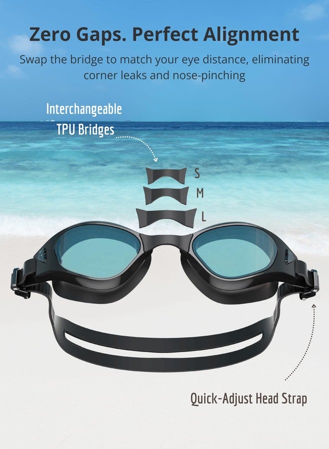 Wildley Swim Goggles Adult, Anti-Fog Pool Swimming Goggles for Men Women Youth, Leak Proof HD Clear Lens Water Goggles with UV Protection - Image 3