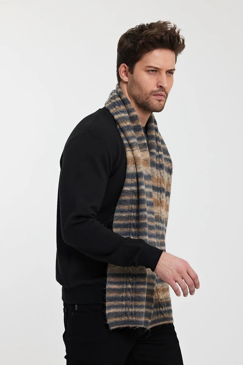 الكسندر جاردي Alexandergardi Knit Detailed Long Knitwear SCARF(E24-SCARVES-ERKK)