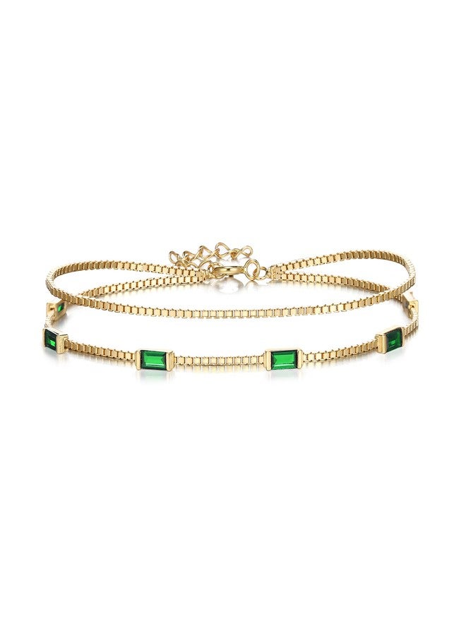 FANZE 925 Sterling Silver Birthstone Bracelets for Women, Bracelets for Women Trendy, Opal Bracelets Cubic Zirconia Bracelets, Birthday Christmas Anniversary Graduation Gifts - Image 1