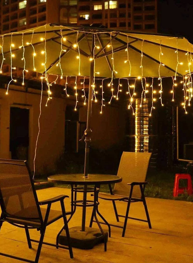 يوويل 16 متر 250 أضواء LED سلسلة أضواء الديكور ضوء أبيض دافئ 8 أوضاع LED ضوء سلك واضح لديكورات المنزل أضواء رمضان ديكور داخلي وخارجي رمضان ديكور ضوء ديوالي أضواء الستار مع 3 دبوس المملكة المتحدة التوصيل - Image 5