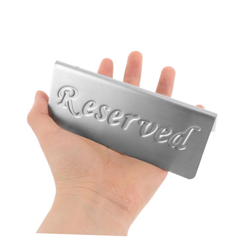 Stainless Steel Double Sided Reserved Table Sign 2 Pack for Wedding Events and Restaurants - Image 5