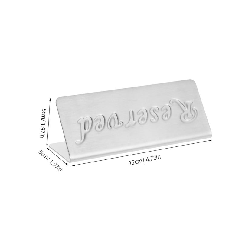 Stainless Steel Double Sided Reserved Table Sign 2 Pack for Wedding Events and Restaurants - Image 3