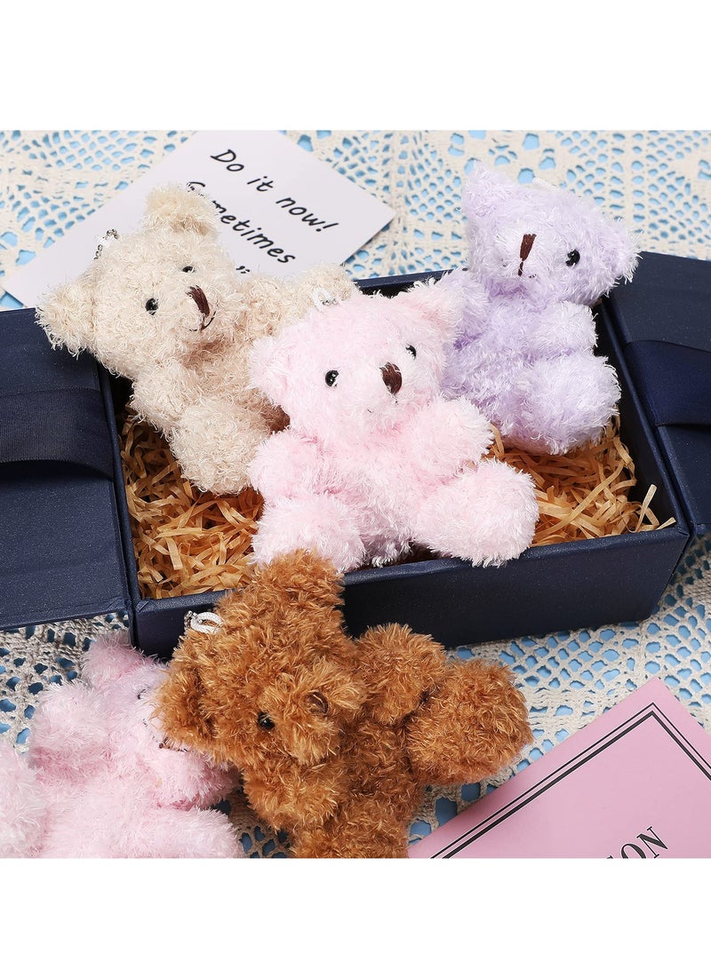 Plush Teddy Bear Pendant, Mini Plush Animal Soft Bear Doll Toys for Keychain Bag DIY Decorations, Birthday Wedding Graduation Gifts, Gift Box Filled Party Decorations 8pcs  - Image 3