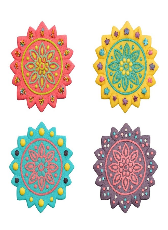 Mighty Gadget Floral Mandala Cookie Cutter & Stamp - 4x4" Intricate Design for Artistic Baking (Random Color) - Image 5