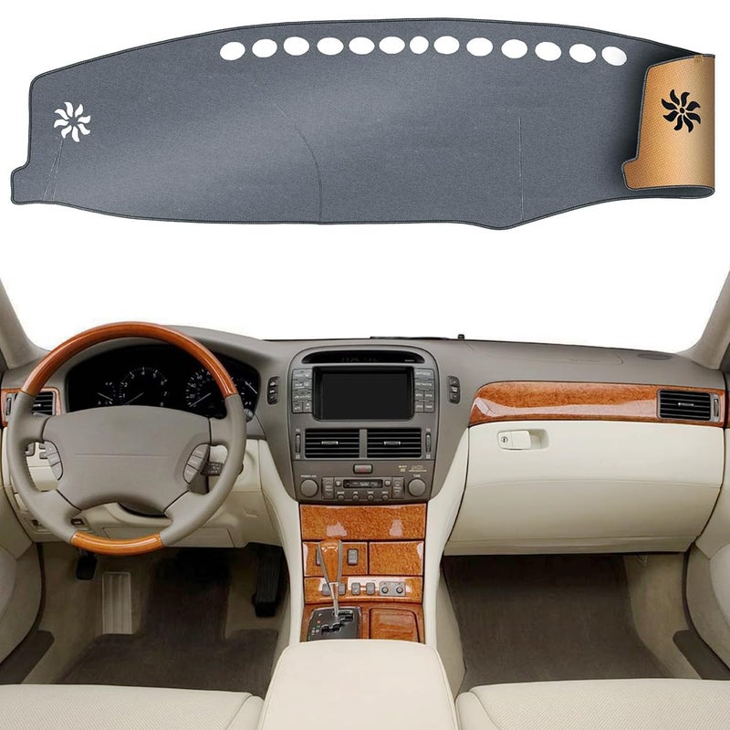 KEYOOG Dashboard Cover Dash Mat Fit for 20062001 Lexus LS430 for Left Hand DriveCar Dash Board Mat AntiGlare CarpetNonSlip Pad Sunshield Protector Grey