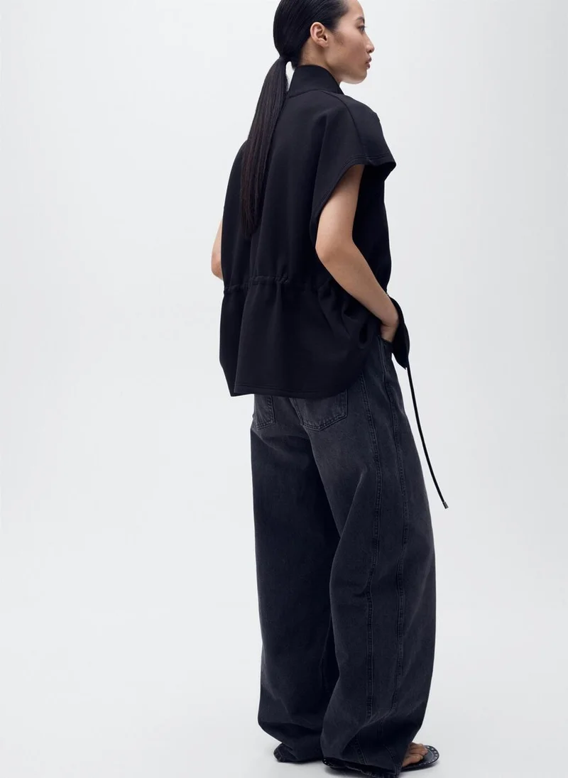 مانجو Short-sleeved jacket with adjustable waistband