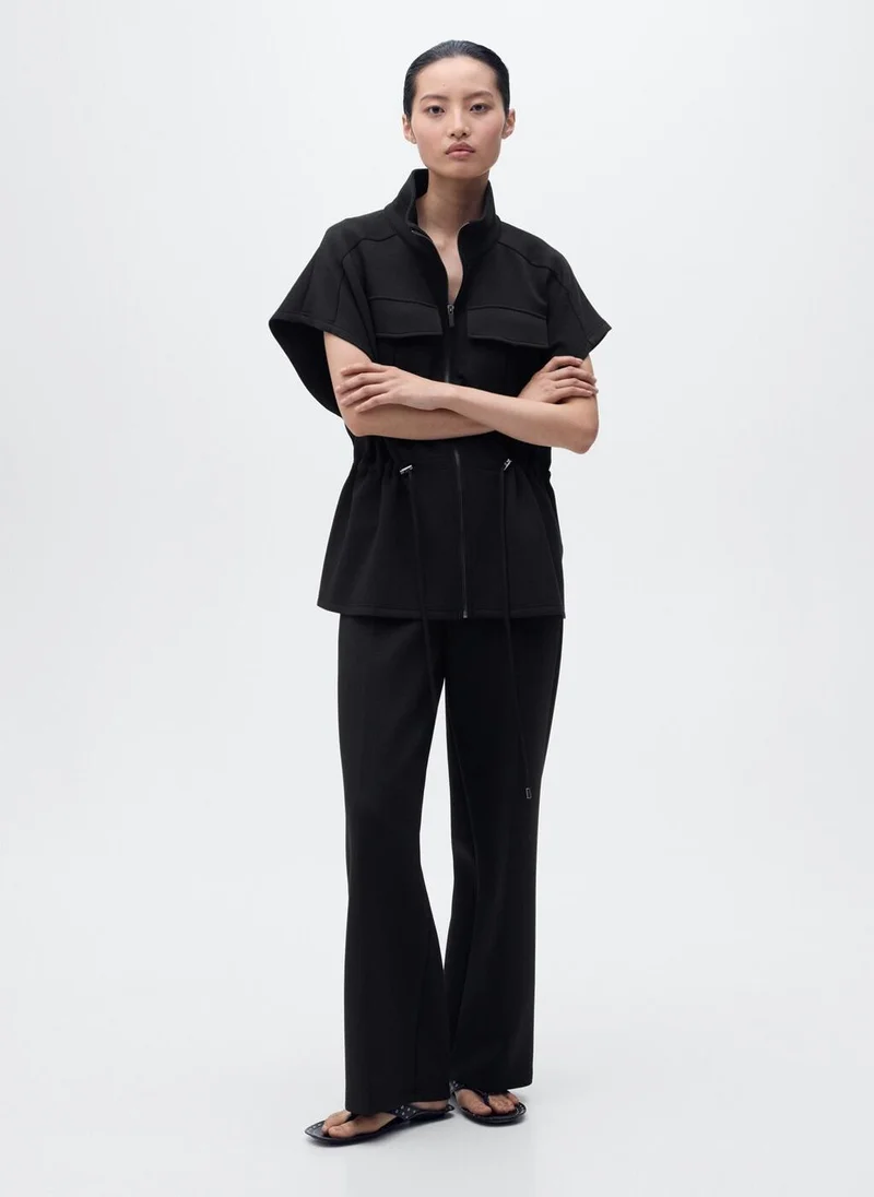 مانجو Short-sleeved jacket with adjustable waistband