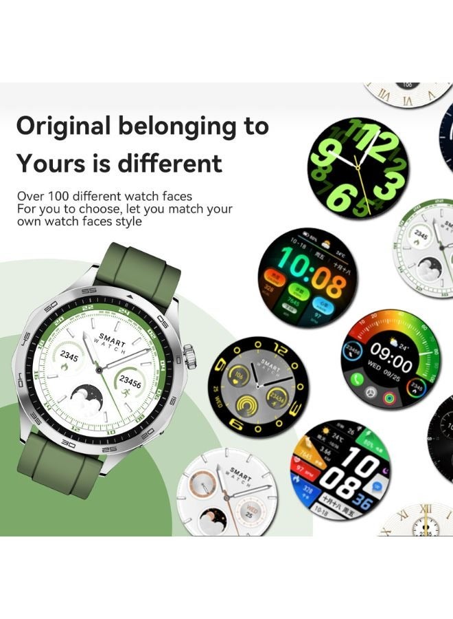 TELUX NEO Smart Calling Watch with 1.43” AMOLED Display, 2 Straps (Stainless Steel & Silicone), Heart Rate & BP Monitoring, Sleep Tracking, IP67 Waterproof, 10-Day Battery, Android & iOS App (Black) - Image 3