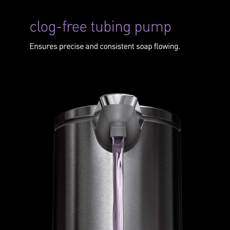 simplehuman 9 oz. Touch-Free Rechargeable Sensor Liquid Soap Pump Dispenser, Rose Gold Stainless Steel - Image 4