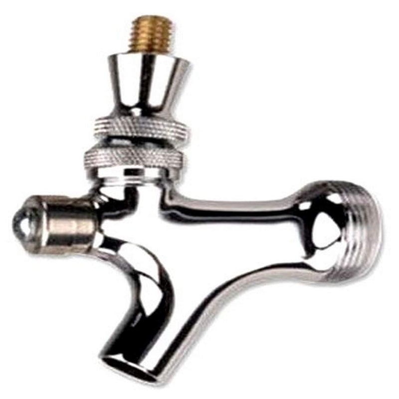 Bev Rite Draft Warehouse Self Closing Chrome Beer Faucet with Brass Lever - Image 2