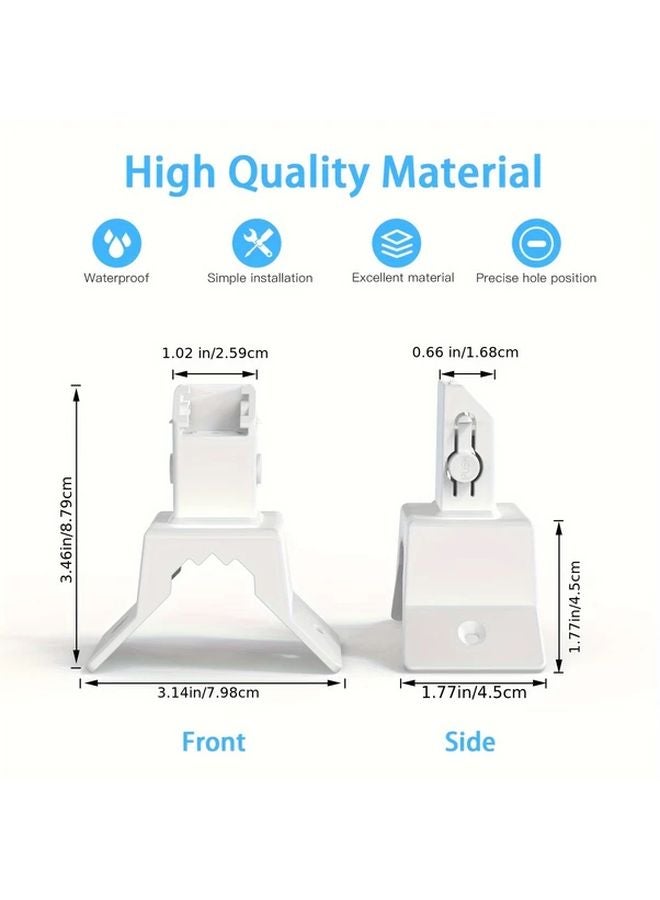 حامل الحائط الأبيض لكاميرا Eufy Security SoloCam S340 الشمسية بزاوية 90 درجة - Image 3