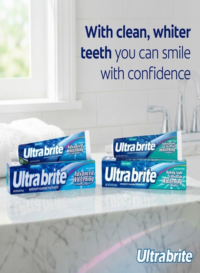 toovaloo Ultra Brite Advanced Whitening Anticavity Fluoride Toothpaste, Clean Mint Flavor, 6 oz. (Pack of 12 - Image 2