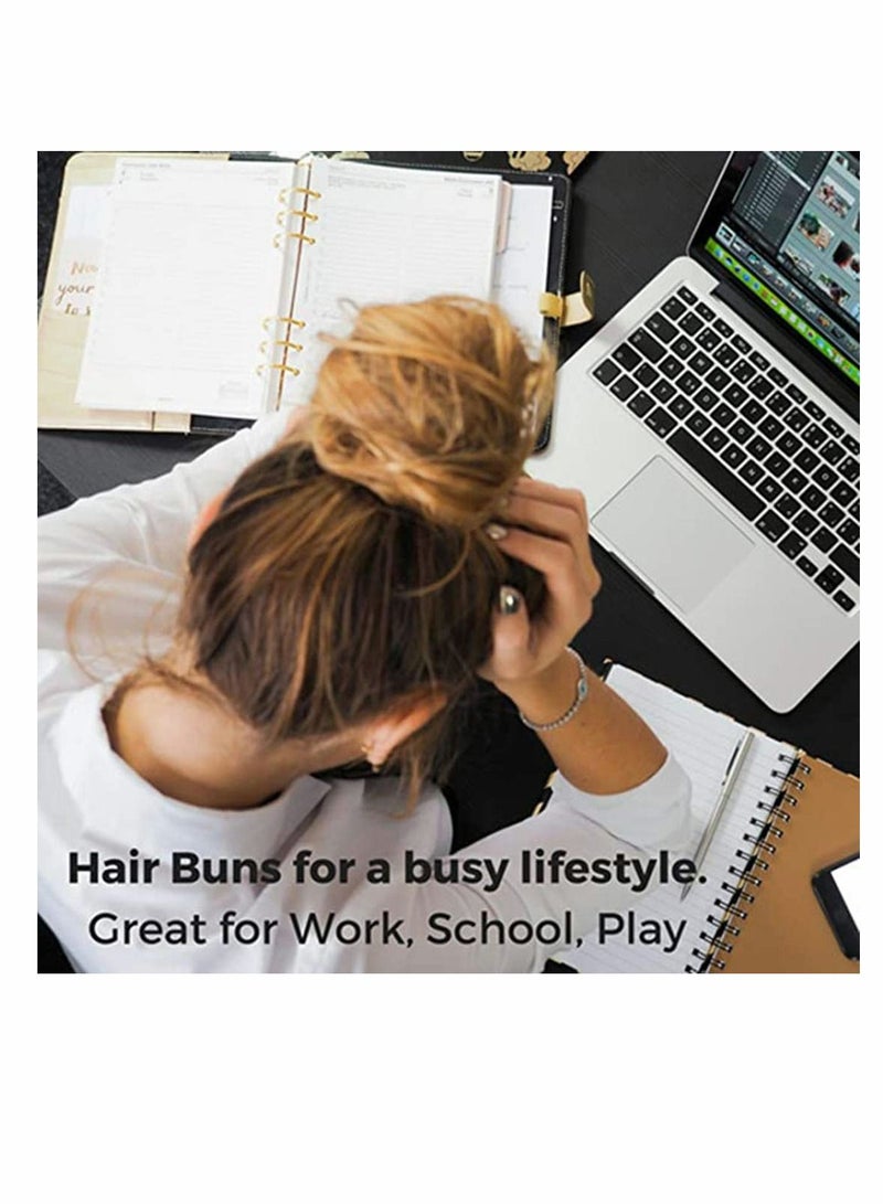 KASTWAVE صانعة كعكة الشعر المكونة من 3 قطع (1 صغيرة، 1 متوسطة، 1 كبيرة) باللون الأسود - Image 5