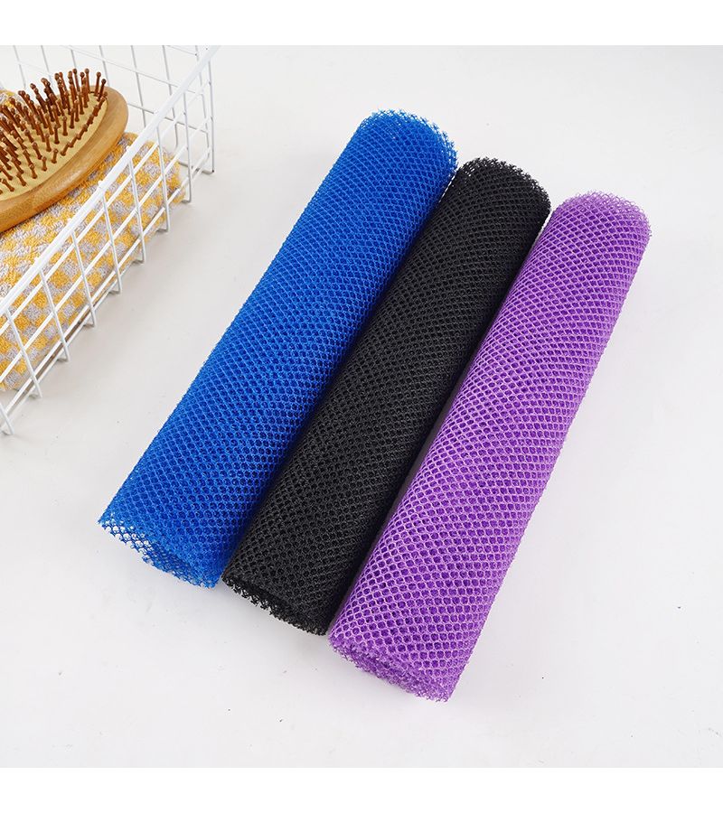 African Mesh Bath Foaming Net Blue Black For Back Cleaning Stain Removal Towel 2pcs - Image 5