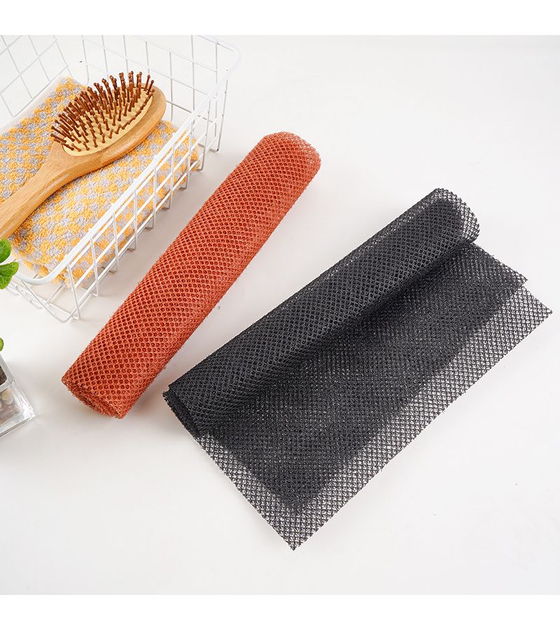 African Mesh Bath Foaming Net Blue Black For Back Cleaning Stain Removal Towel 2pcs - Image 4
