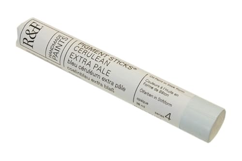 R&F Handmade Paints - Professional Oil Pigment Stick, Cerulean Extra Pale, 38 ml - Image 1