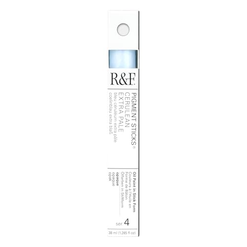 R&F Handmade Paints - Professional Oil Pigment Stick, Cerulean Extra Pale, 38 ml - Image 4
