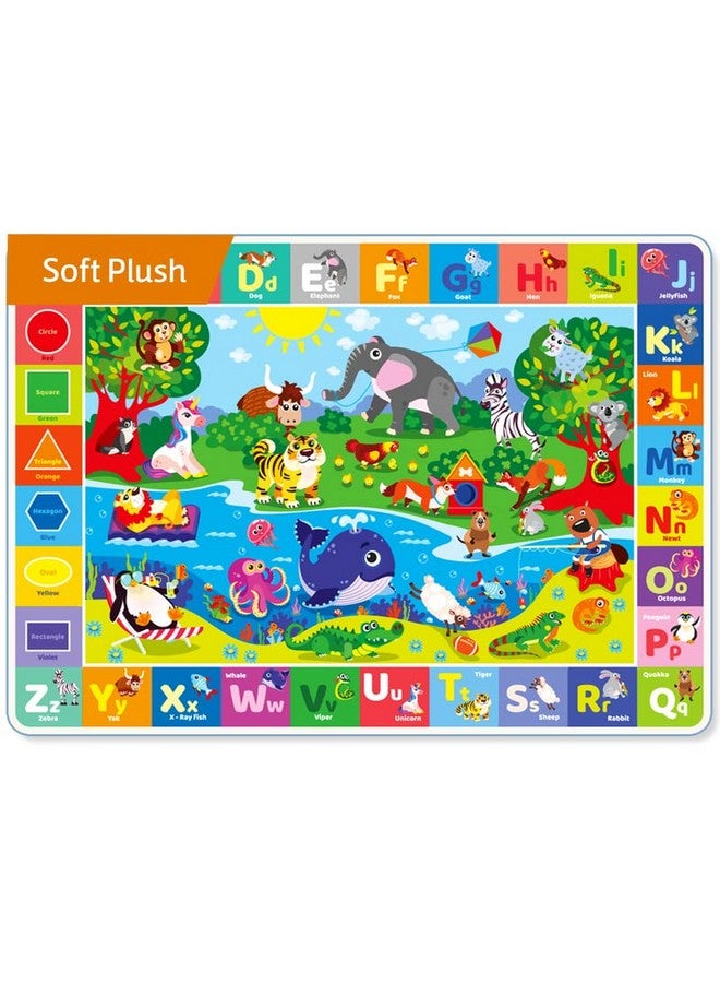 quokka Baby Play Mat For Floor Super Soft Plush Surface Abc Playmat For Toddlers & Infants Extra Thick (0.8Cm) Large Padded Nonslip Rug For Crawling & Playing Foldable Mat - Image 2