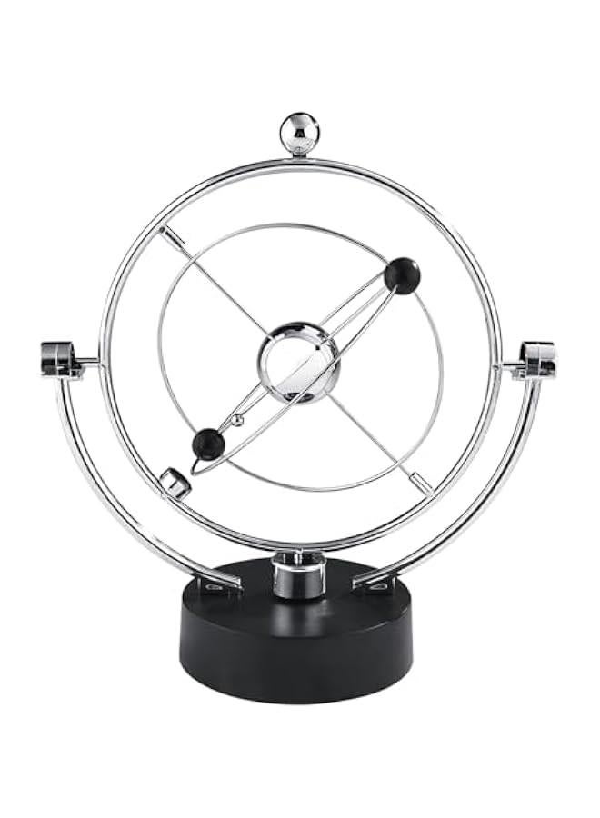 Solar System Planet, Kinetic Art Asteroid, Electronic Perpetual Motion Swing Balance Balls Office Desk Ornament He Decoration Gift - Image 1