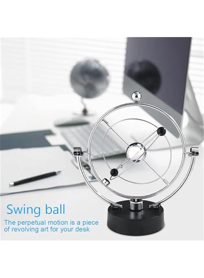 Solar System Planet, Kinetic Art Asteroid, Electronic Perpetual Motion Swing Balance Balls Office Desk Ornament He Decoration Gift - Image 5