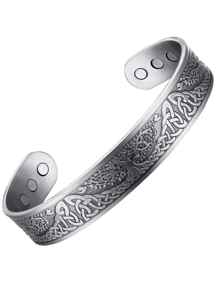 Generic - Copper Bracelet for Men Tree of Life Magnetic Therapy Viking Jewelry 7.5inches Adjustable - Image 1