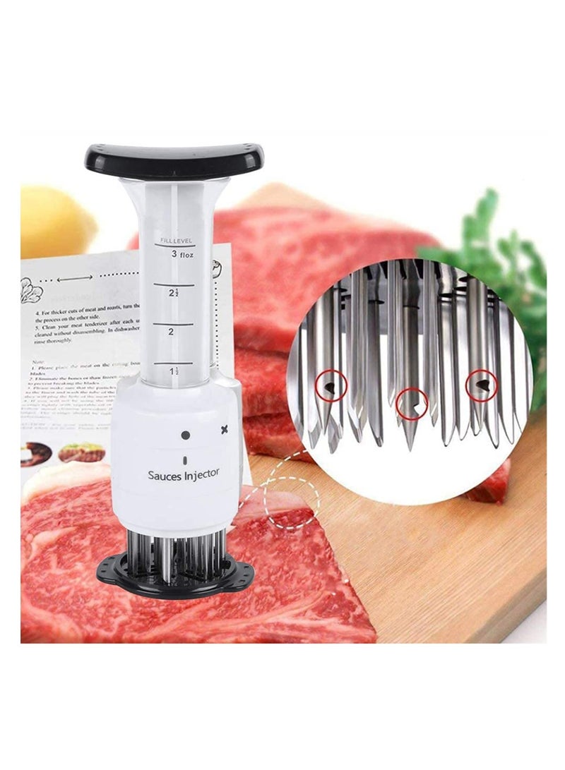 ABBASALI Sauces Injector 2 in 1 Needle Meat Tenderizer and Flavor Marinade Injector With 30 Ultra Sharp Stainless Steel Needle  - Image 4