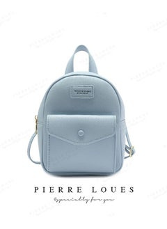 PIERRE LOUES Women's Fashion Backpack Purse PU Leather Shoulder Bag School Bags,Rucksack,Handbag,Fashion Designer Small Travel Bag,Convertible Rucksack Bags,Multifuction Backsack Anti Theft For Women,Blue  - Image 1