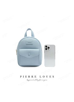 PIERRE LOUES Women's Fashion Backpack Purse PU Leather Shoulder Bag School Bags,Rucksack,Handbag,Fashion Designer Small Travel Bag,Convertible Rucksack Bags,Multifuction Backsack Anti Theft For Women,Blue  - Image 2