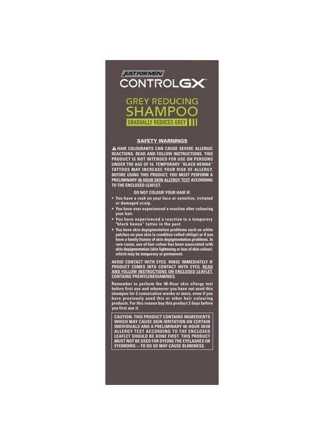 Just For Men شامبو Control Gx 2N1 لتقليل الشعر الرمادي، 4 أونصة، علبة (118 مل) (عبوة من قطعتين)  - Image 5