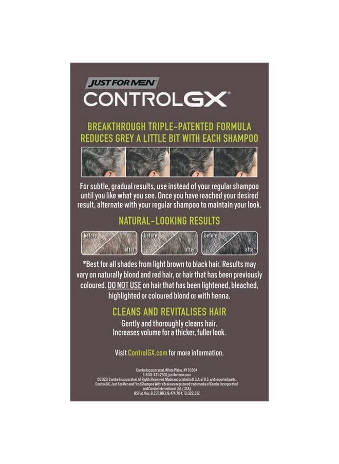 Just For Men شامبو Control Gx 2N1 لتقليل الشعر الرمادي، 4 أونصة، علبة (118 مل) (عبوة من قطعتين)  - Image 3
