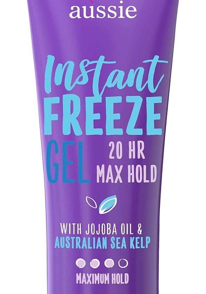 Aussie Instant Freeze Hair Gel with Jojoba Oil & Sea Kelp, Maximum Hold, 7 Ounce - Image 1