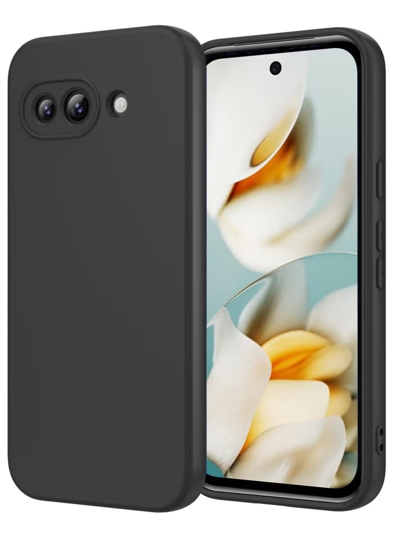 Google Pixel 9a Protective Case with Matte Skin-Touch TPU and Polycarbonate Back in Transparent Black - Image 1