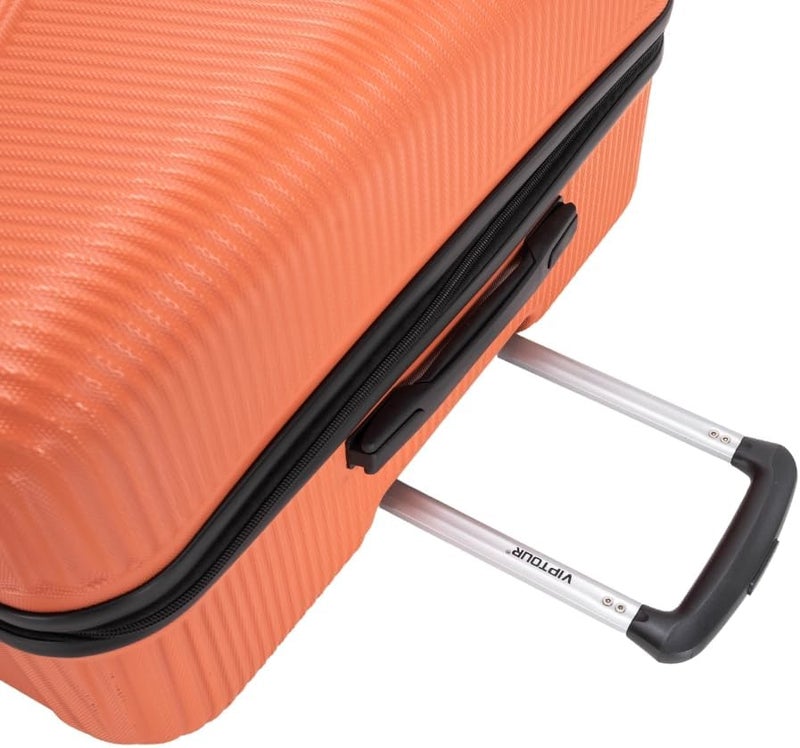VIPTOUR 4-Piece Set Strong ABS Material 4 Spinner Wheels Number lock Luggage Set with 20/24/28/32 Inch, VT-A390 B, Raddish Orange, large, 4-Piece Set, Strong ABS Material, 4 Spinner Wheels - Image 3