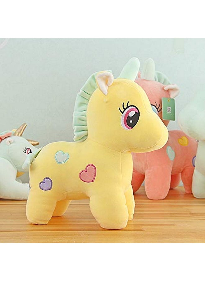 AVSHUB AVSHUB Unicorn Plush/Soft/Cute Toy for Girls and Kids, Super-Soft, Safe Great Birthday Gift Soft Toy Cute Kids Animal Home Decor Toys (25 cm Yellow)  - Image 3