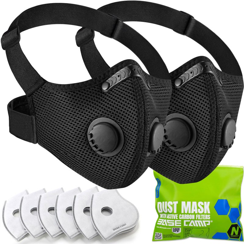 BASE CAMP M PRO Dust Mask, All day Comfortable Reusable Respirator Mask for Dust, Safety Work Mask for Woodworking - Image 1