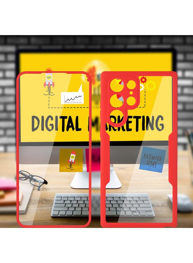 اس-توب جراب لهاتف Samsung Galaxy S22 Ultra 5G مصنوع من الأكريليك + TPU، جراب هاتف مقاوم للصدمات بتغطية كاملة 360 درجة - Image 3