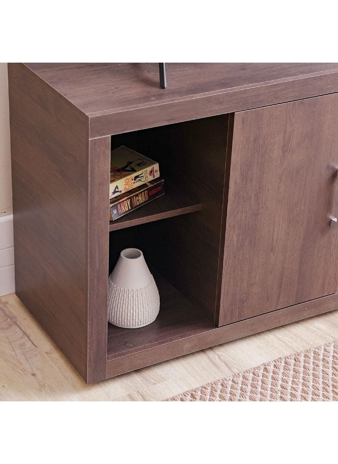 DANUBE HOME Denver Tv Unit Extendable Top Entertainment Modern Design Multifunctional Tv Stand Wooden Tv Stand Media Console Table For Living Room Bedroom - Rustic - Up To 55 Inch  - Image 5