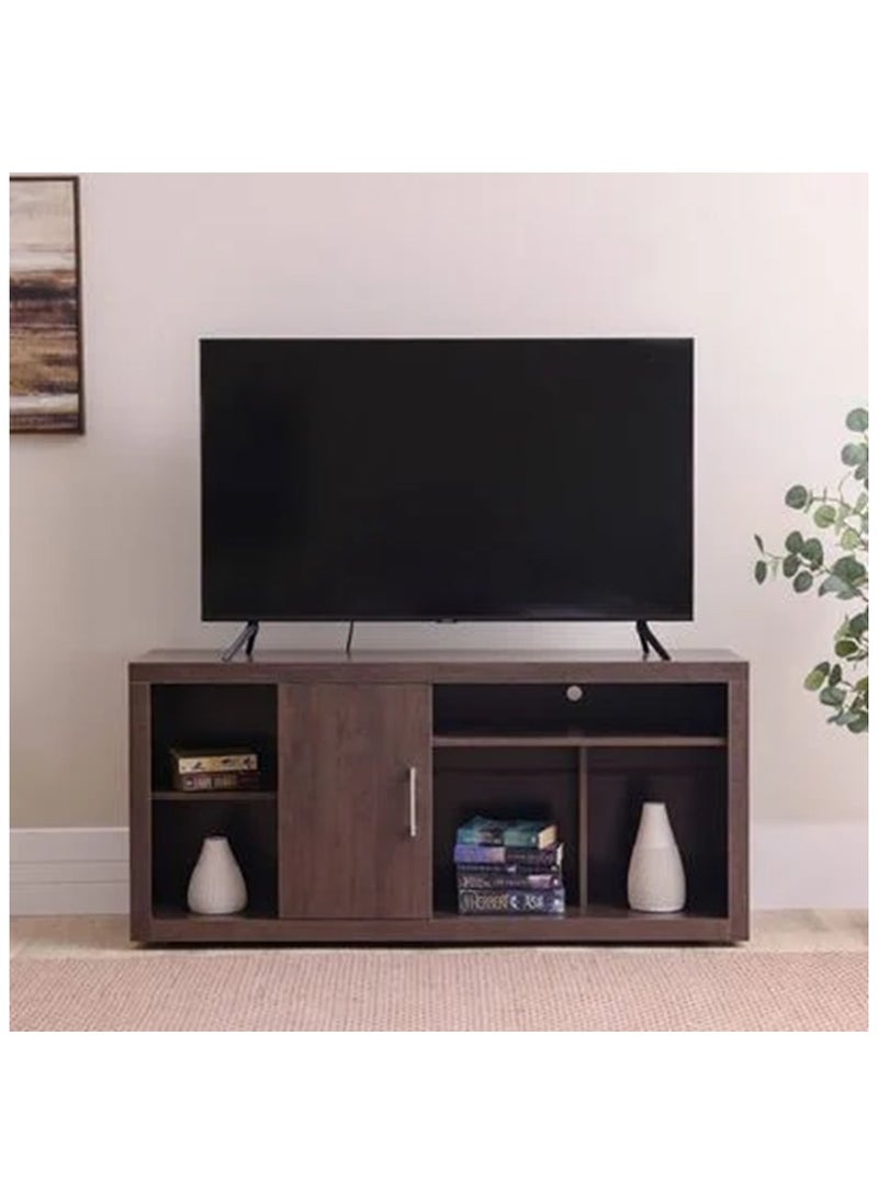 DANUBE HOME Denver Tv Unit Extendable Top Entertainment Modern Design Multifunctional Tv Stand Wooden Tv Stand Media Console Table For Living Room Bedroom - Rustic - Up To 55 Inch  - Image 1