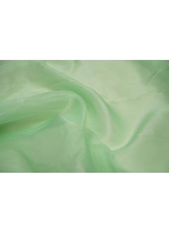 Pehnava Fab Studio Tissue Organza Fabric for Dress Cloth Material for Use in Fancy Garments Making Frocks GownsDresses and Also Wrapping Party Wedding DecorationsSpringGreen1 Meter