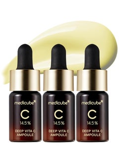 Deep Vita C Serum 2.0 || 14.5% Pure Vitamin C reduce the appearance of hyperpigmentation, dark spots, and blemishes | 16 self-tests complete | Korean skincare (10g * 3 bottles)