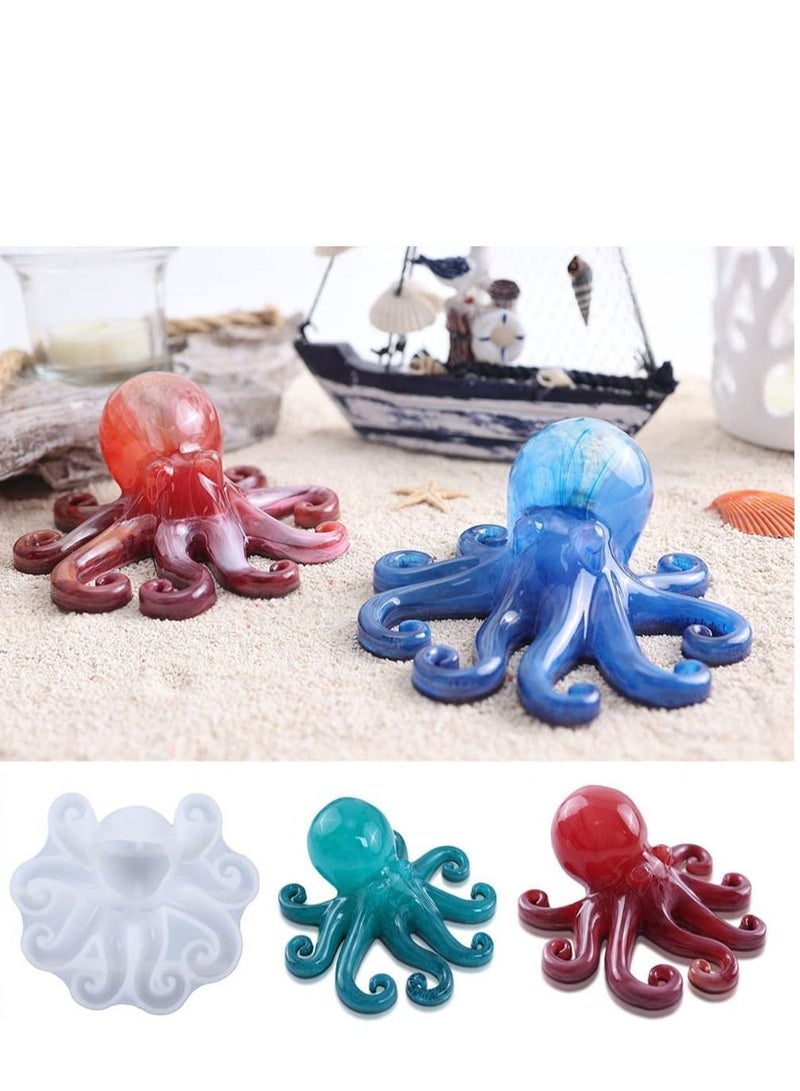 Excefore Ocean Octopus Epoxy Resin Molds DIY Animals Silicone Resin Molds Mold for Desktop Ornament Home Decor Gifts - Image 1