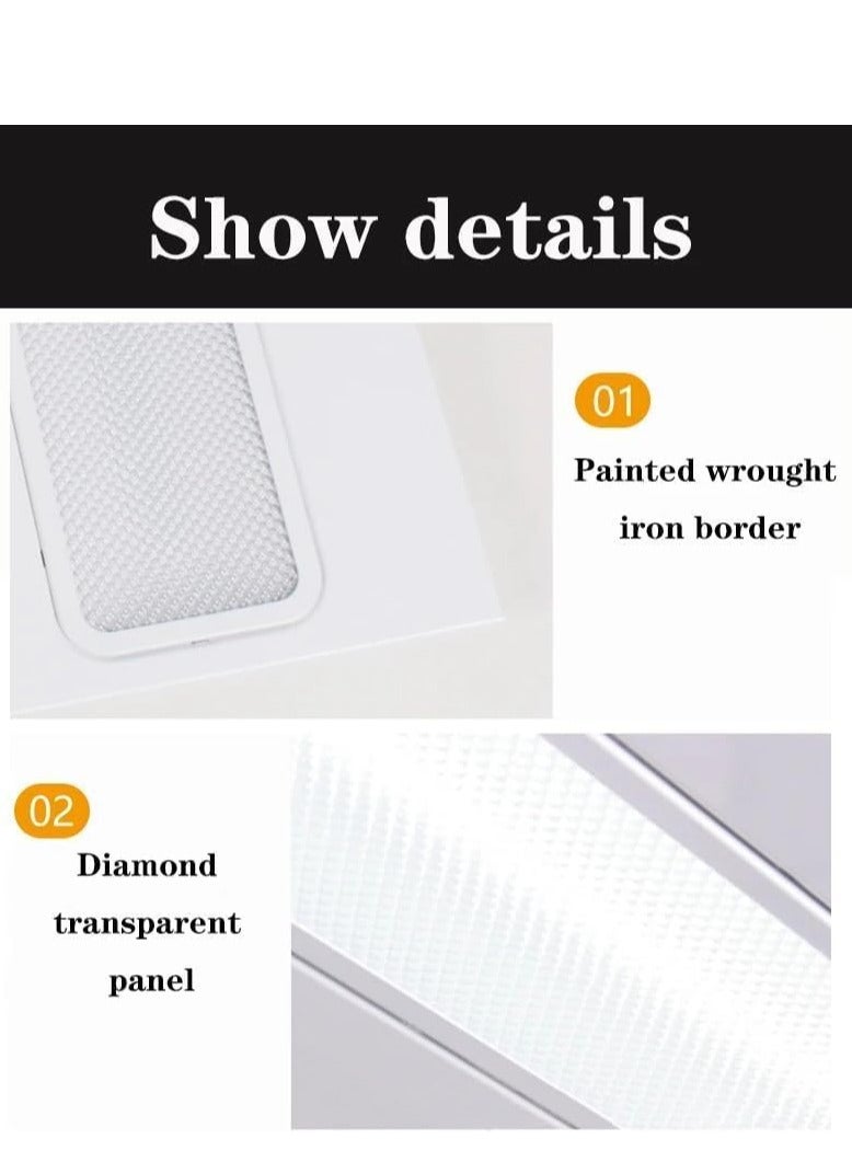 ESNCO LED PANEL GRILLE Light 60x 60 Grille Panel Light LED Flat 96W 6500K White, AC240V, Ultra Slim,Ceiling Light LED Fixture for indoor home fixtures,Kitchen, Office, Hotel School  - Image 3