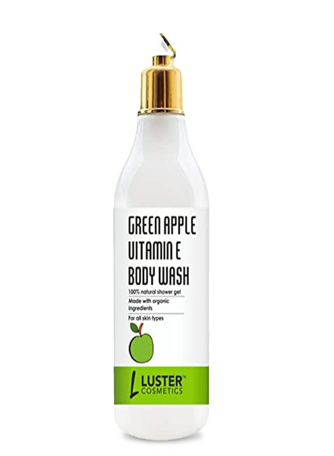 Luster Cosmetics Green Apple Body Wash Shower Gel | 100% Natural Ingredients | For Men & Women | Skin Moisturized | All Skin Types | No Paraben & Sulfate - 300ml - Image 3