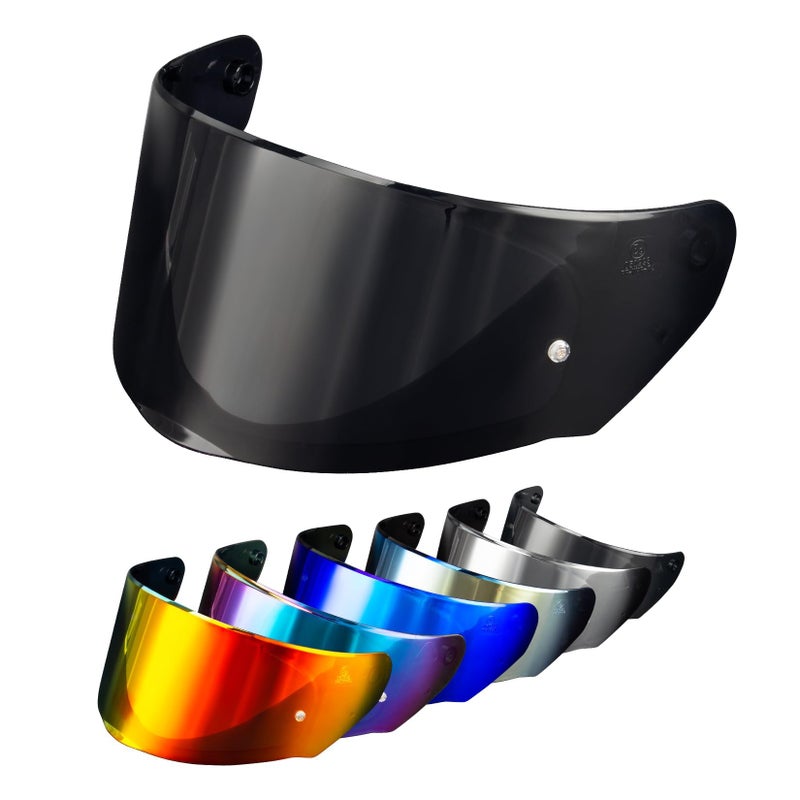 خوذة بي إس إل إي آر السريعة مع واقي وجه للدراجات النارية - ملحقات استبدال لخودة السريعة FF320 FF353 FF328 FF800 باللون الأسود الداكن